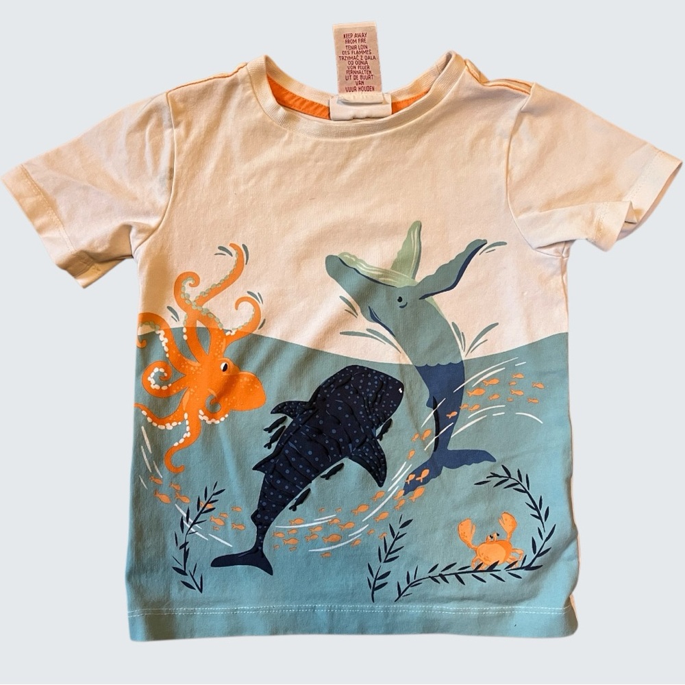Tommy Bahama tshirt - 18 months toddler - shark, whale, crab, octopus